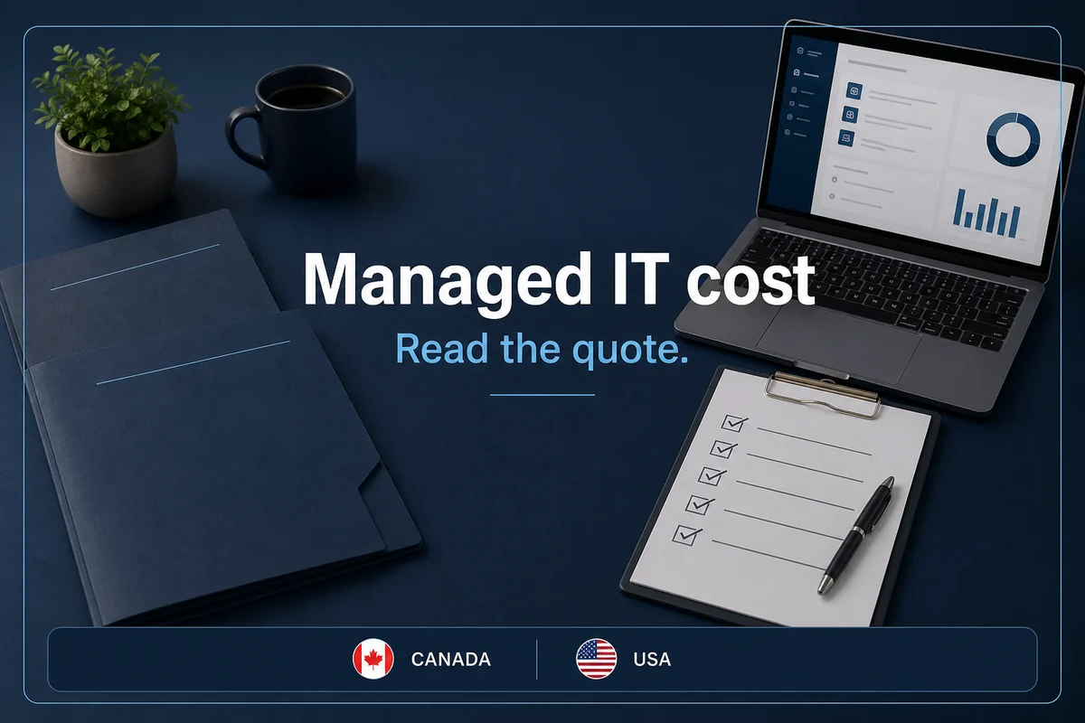 Two MSP quotes on a desk — how Amen Security reads managed IT cost